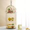 22-Inch Gold 3 Tier Metal Mirror Glass Hanging Bird Cage CUPCAKE STAND Party